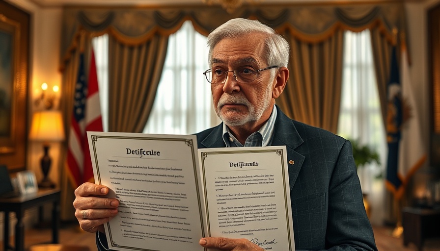 Trump Executive Order on Climate Laws document display in office.