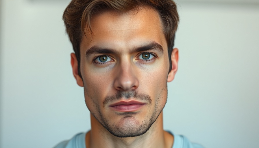 Serious man with neutral expression in indoor portrait, soft lighting.