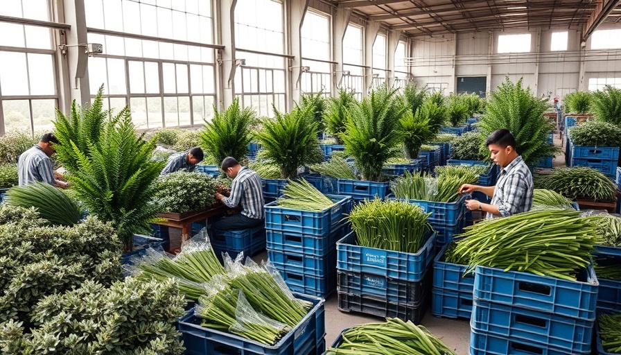 China’s Soft Power Increase from Trade War: Factory workers assembling greenery