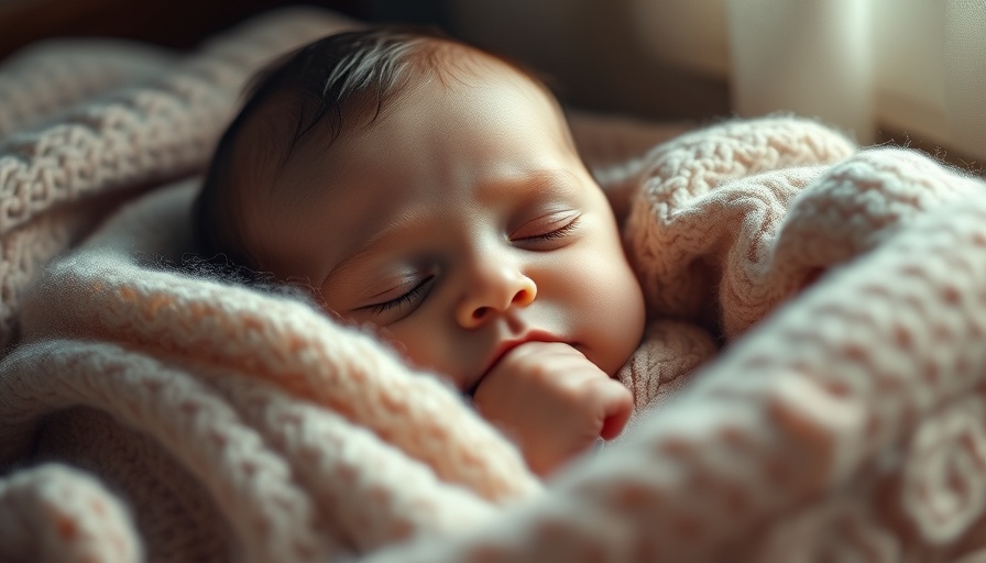 Sleeping baby wrapped in soft blankets, illustrating how to use white noise for babies.