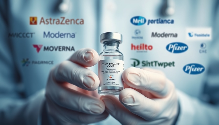 COVID vaccine manufacturers logos on vial