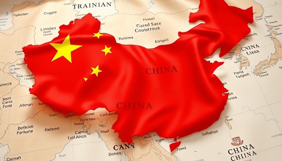 China map with flag overlay symbolizing U.S.-China debt relationship.