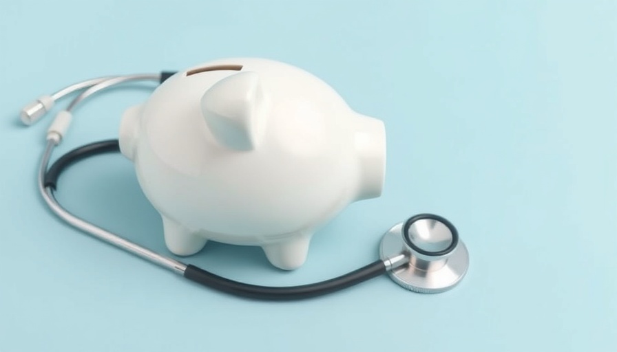 Concept of CMMI models Medicare savings with piggy bank and stethoscope