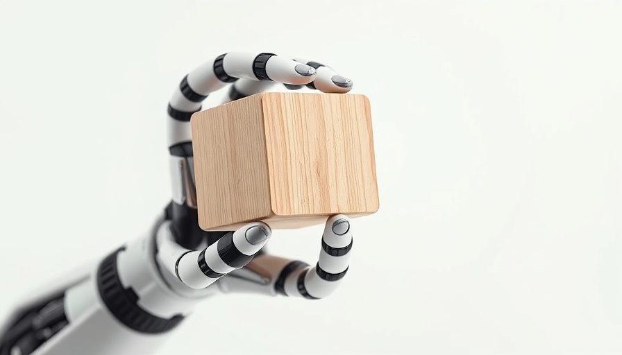 RLWRLD robotics AI model demonstrating dexterity with a wooden cube.