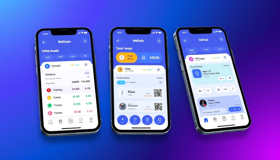 Cryptocurrency wallet app interface displaying balances and digital assets.