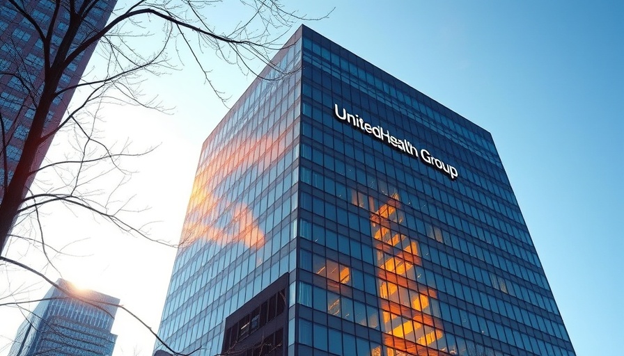 UnitedHealth Group building under clear sky backdrop.