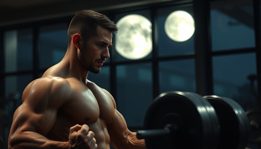 Evening workout under moonlight in gym disrupts sleep.