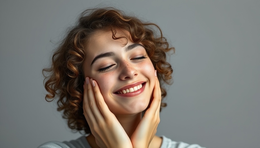 Young woman practicing skin cycling routine.