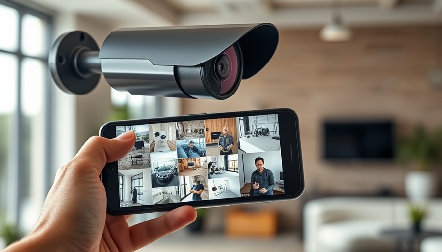 Surveillance camera and smartphone in an eldercare facility.