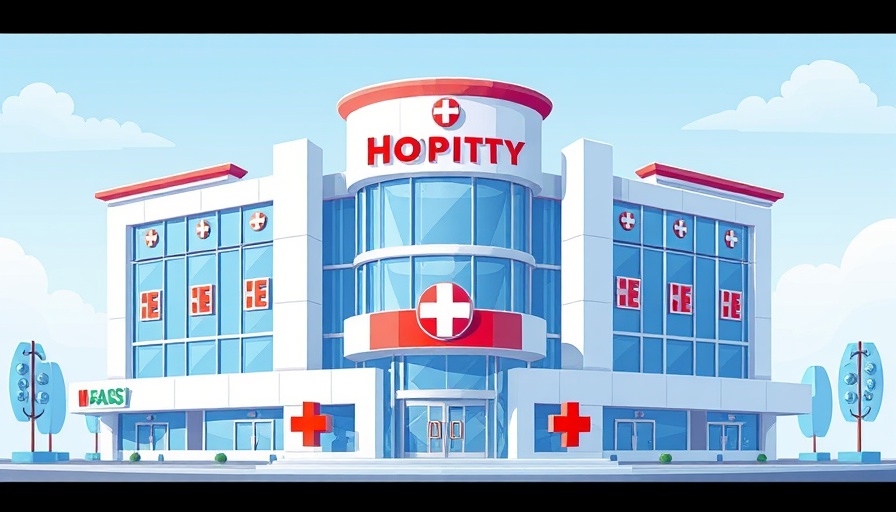 Graphic of Duke and Novant new hospital proposal with emergency signage