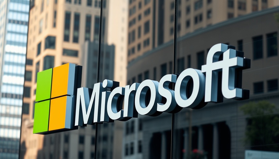 Close-up of Microsoft office with logo reflecting cityscape, Microsoft Recall feature surveillance.