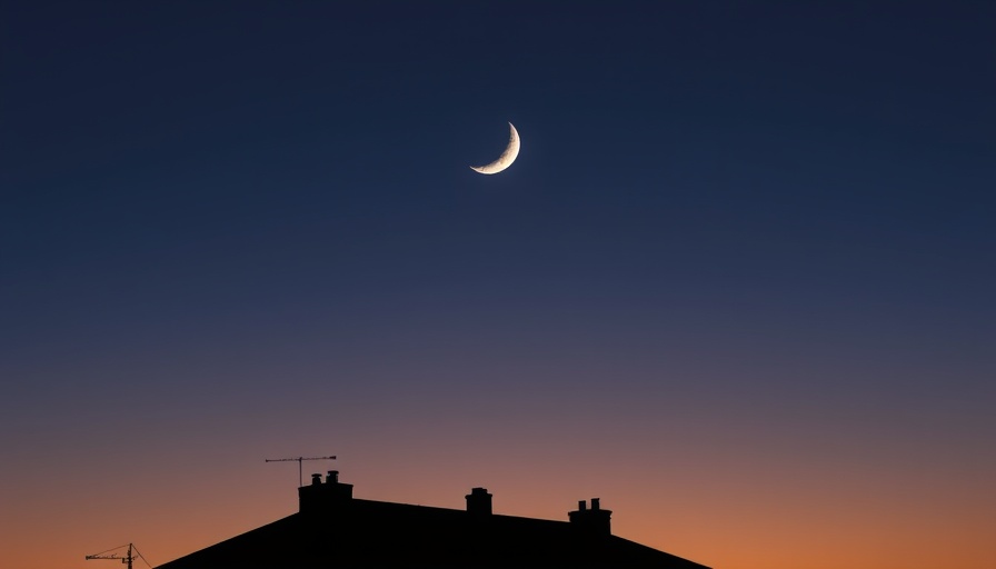 Taurus Supermoon Manifestation: Crescent moon over sunset sky.