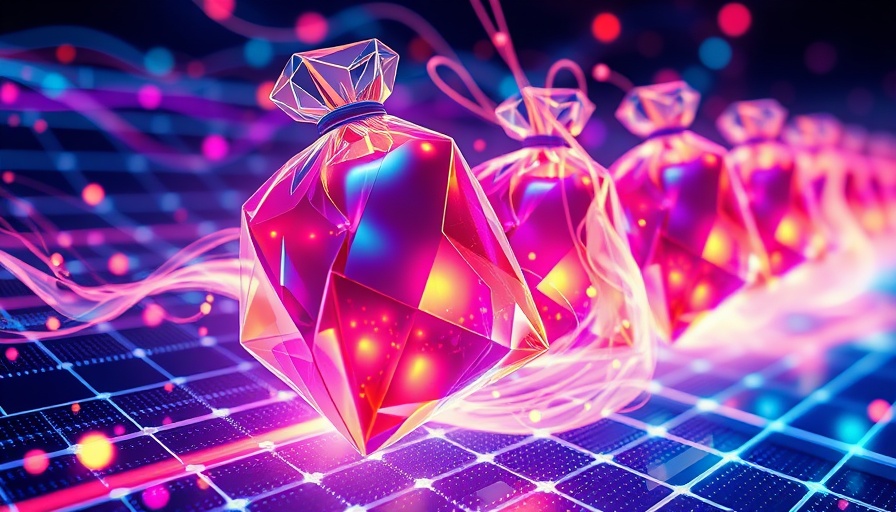 Dynamic plasmonic skyrmion bags with vibrant colors and energy flow.
