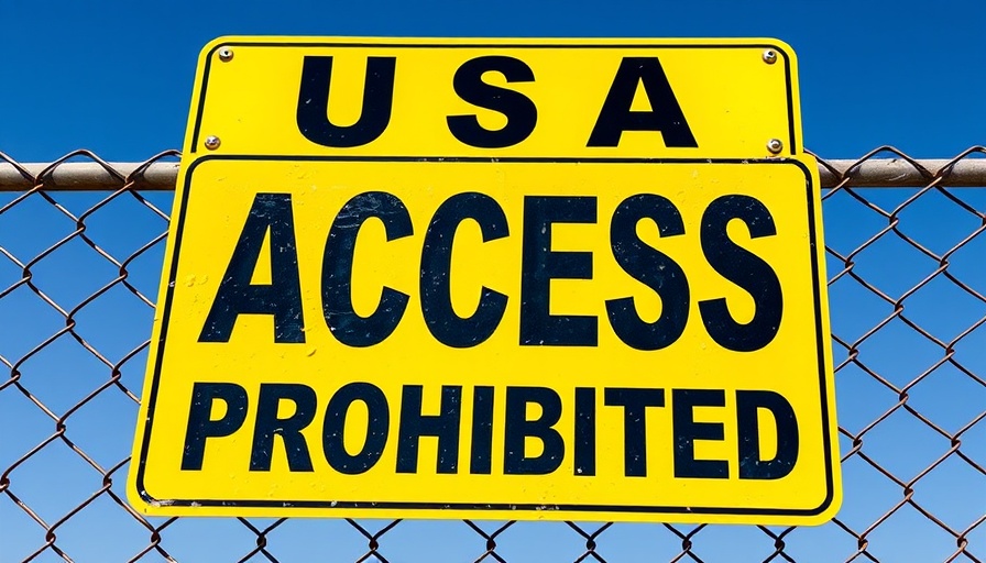Sign on fence reading 'USA Access Prohibited,' symbolizing border security.