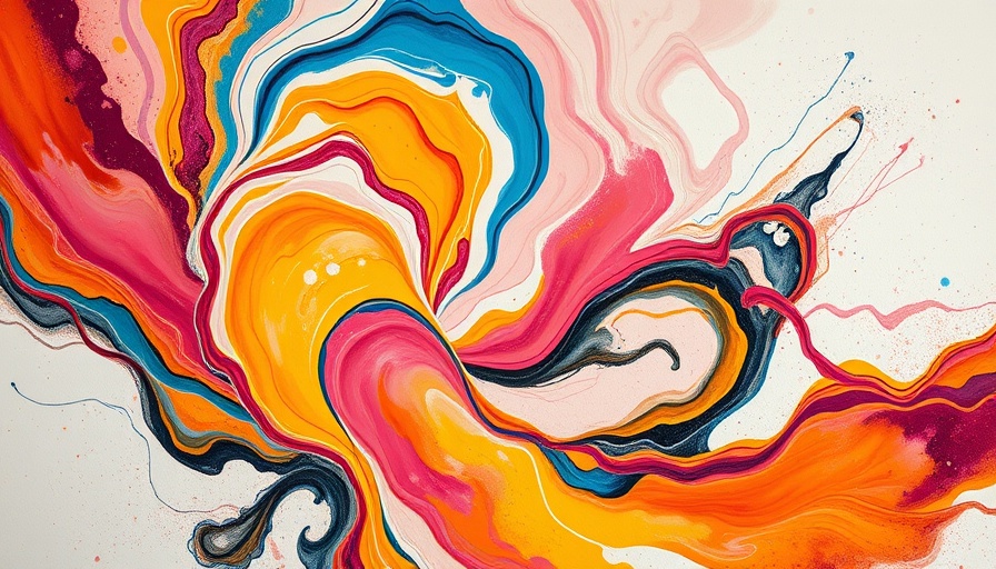 Abstract art featuring new color 'olo' in a vibrant display.
