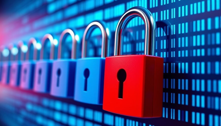 Digital padlocks showing a data breach concept with one open.