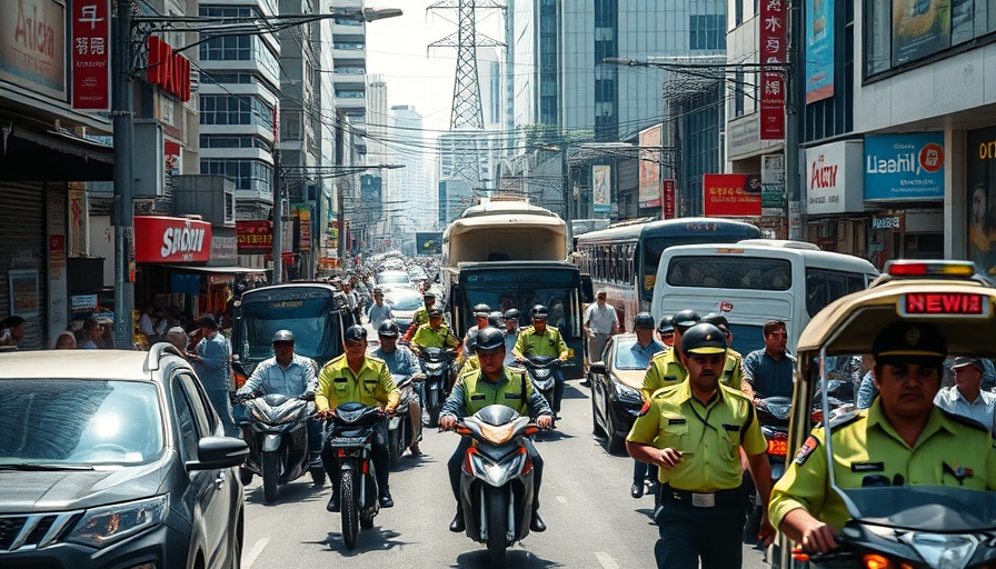 Europe Power Outage Restoration: Busy street with traffic control.