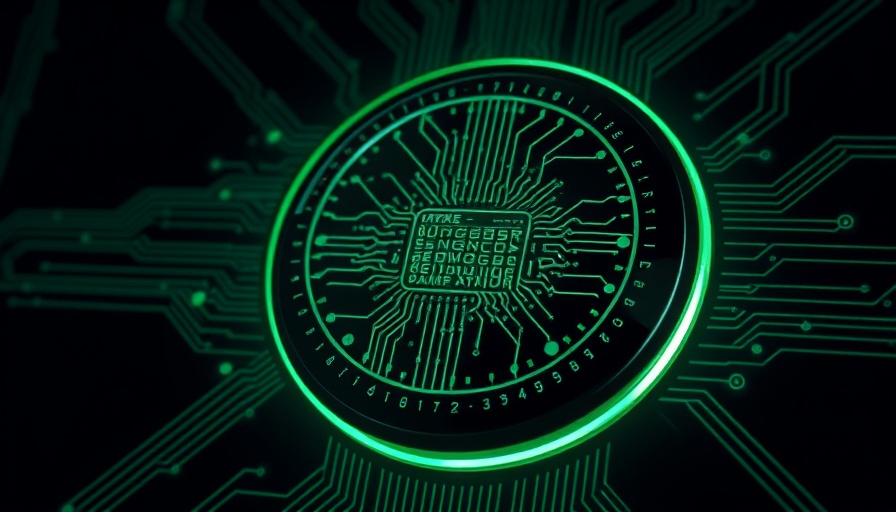 AI conceptual artwork with a like button and circuit board.