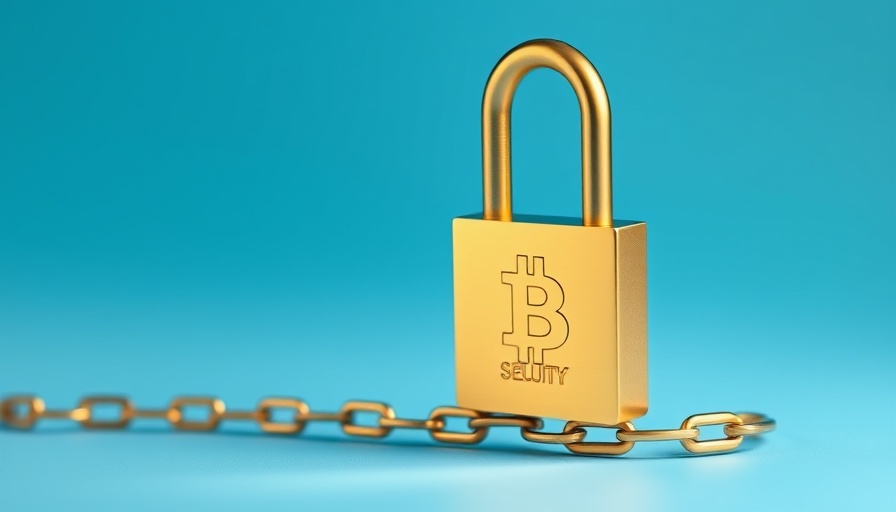 Golden padlock and blockchain chain showing blockchain security importance.