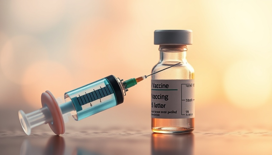 Watercolor syringe and vial with warm bokeh, old vaccine technology.