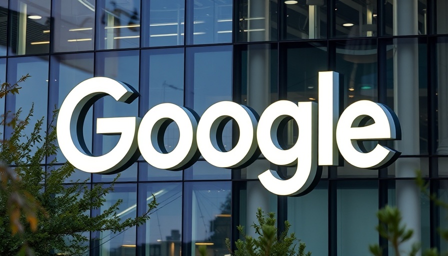 Illuminated Google logo on modern facade, soft lighting.
