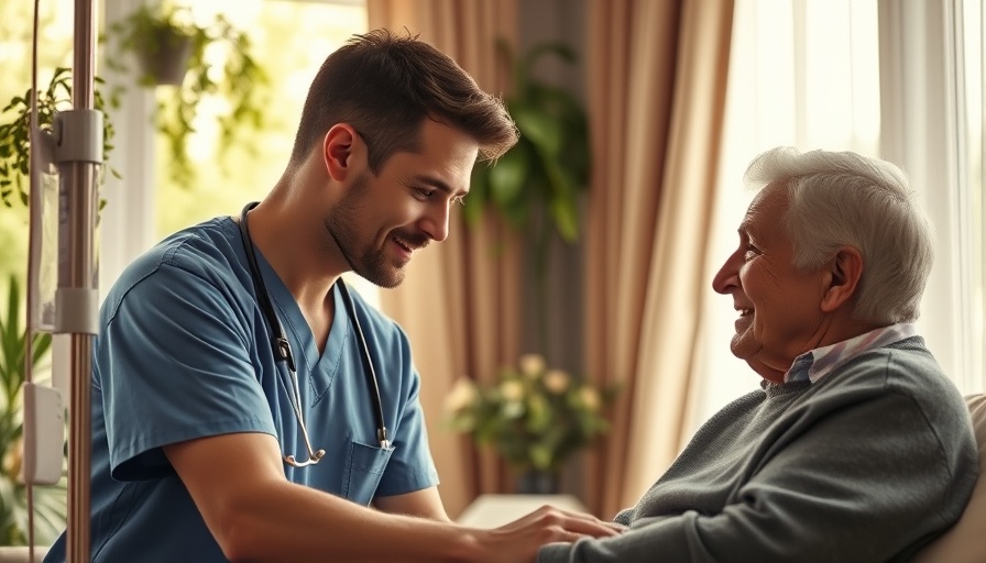 UnitedHealth Amedisys home health care merger: Nurse assisting patient