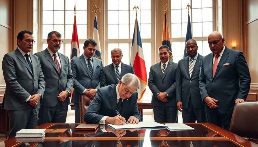 Officials in office for U.S. drug manufacturing agreement.