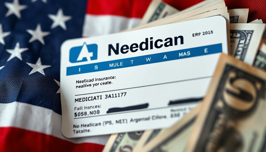 Medicaid insurance card with cash and American flag, highlighting GOP Medicaid policy changes.
