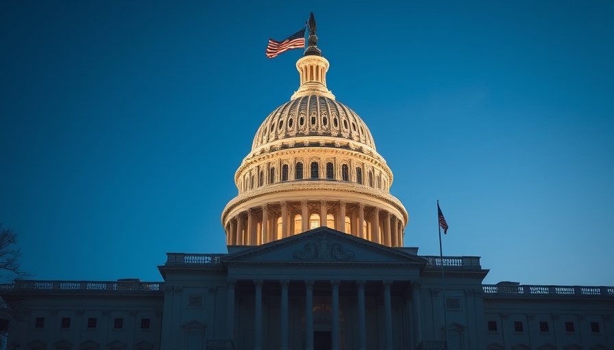 The US Capitol dome at dusk symbolizes Medicare Advantage upcoding reform.
