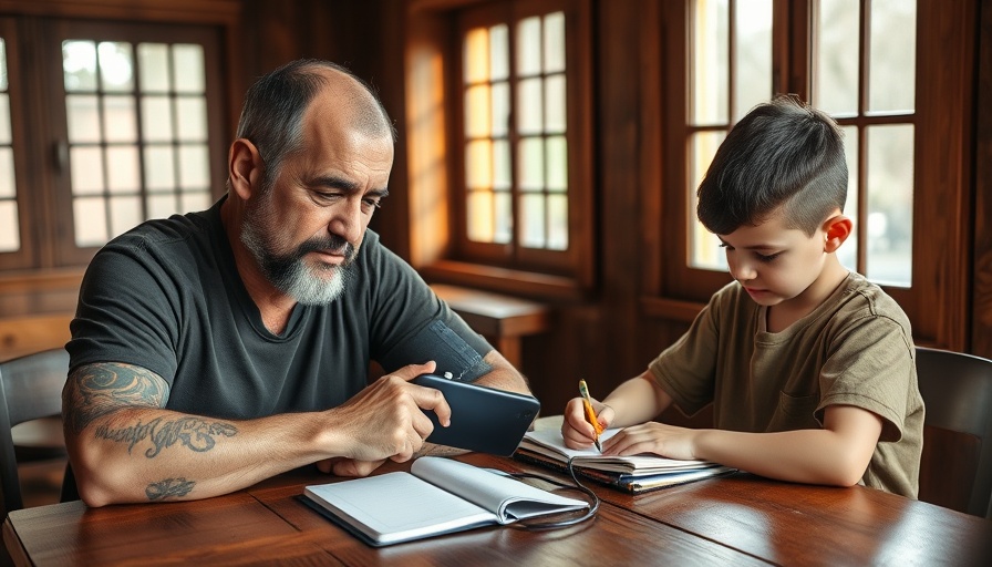Man measuring blood pressure with smartphone, Omada Health IPO insight.