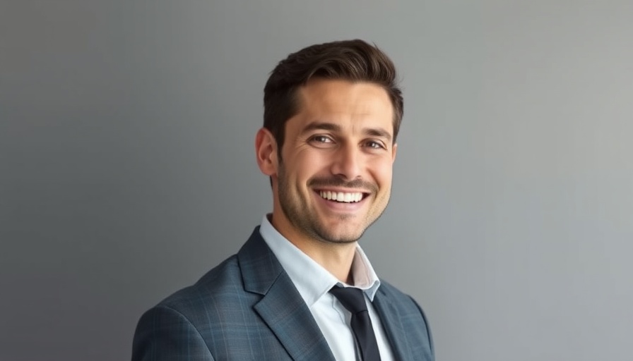 Professional headshot of a smiling man in a business suit; eXp World Holdings Q1 2025 Revenue.