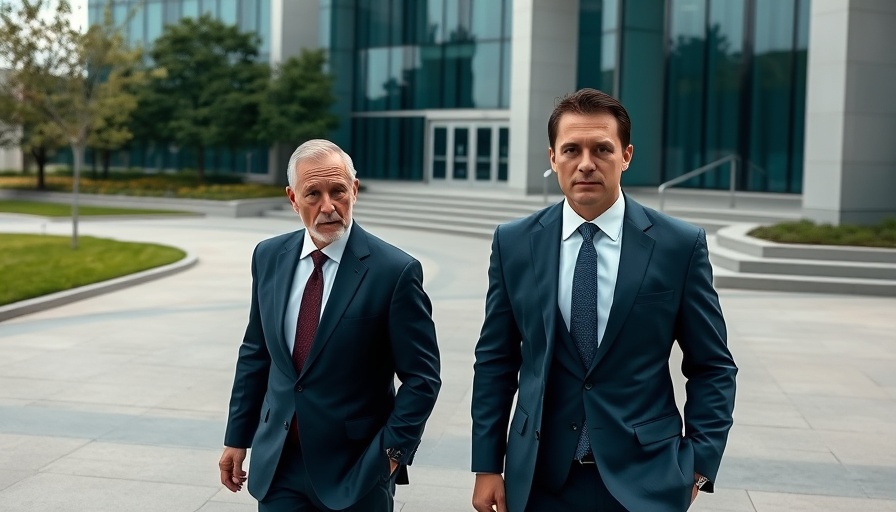 Men in suits outside courthouse, related to health care fraud sentencing.