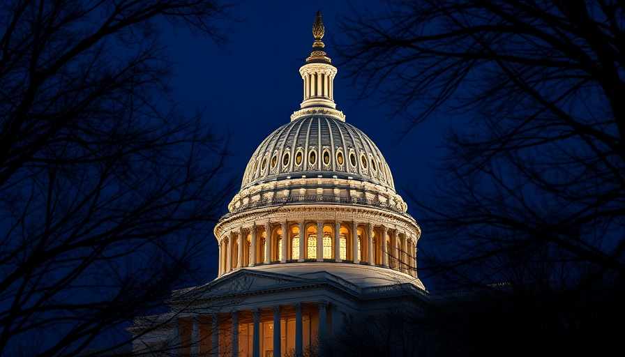 Night view of U.S. Capitol dome related to healthcare reforms affecting Medicaid access.
