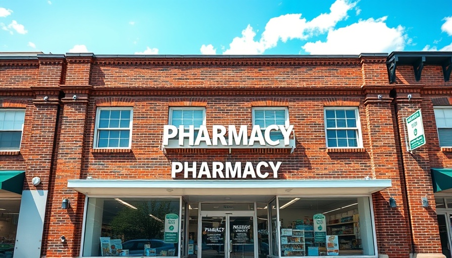 Exterior of Rite Aid Pharmacy under blue sky.