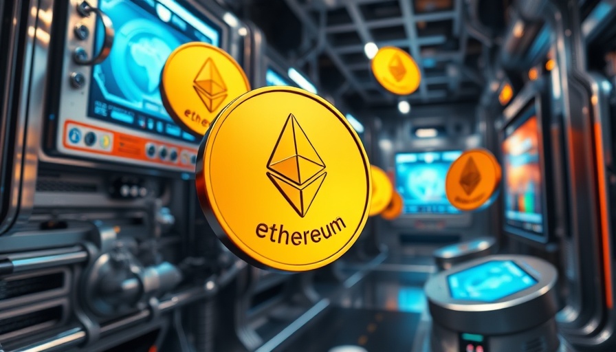 Next 100x crypto gem concept with Ethereum in a futuristic setting.