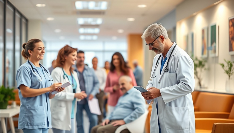 Healthcare Innovation in Michigan: modern clinic with caring staff.