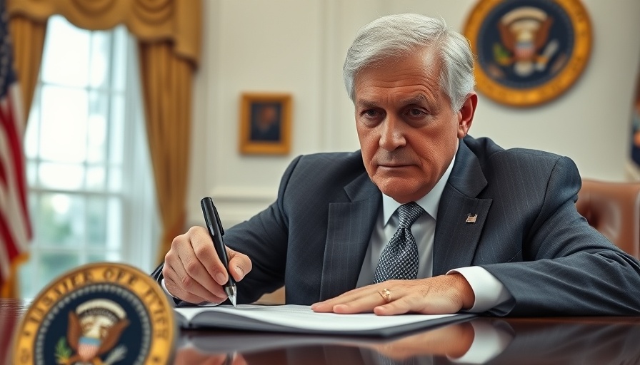 Man signing document symbolizing Medicaid social services cuts.