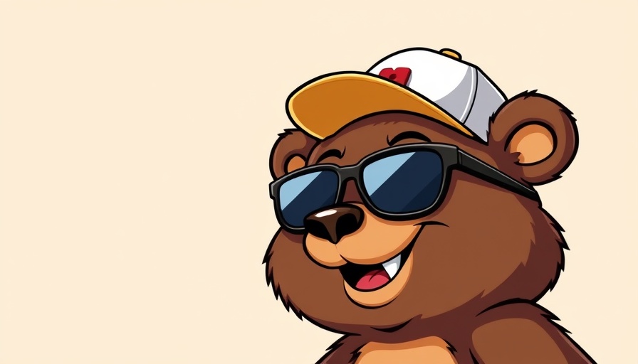 Charming bear cartoon promoting Collateral Back Campaign for crypto traders
