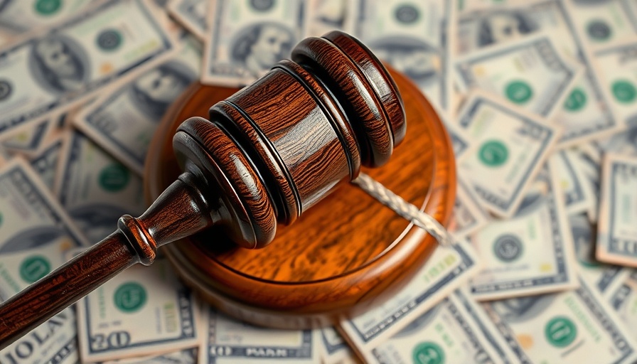 Wooden gavel on hundred dollar bills, symbolizing financial decisions.
