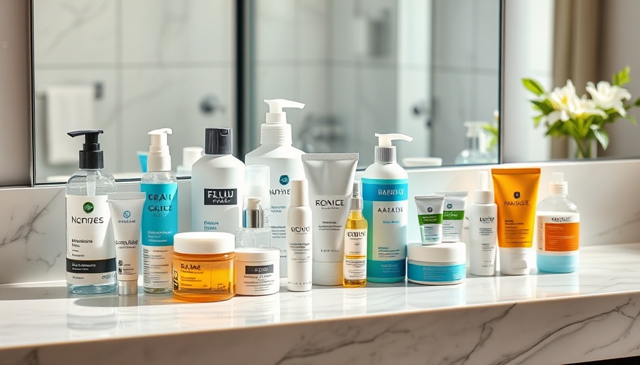 Personal care products in bathroom affecting indoor air quality.