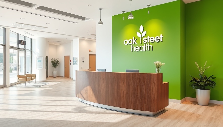 Reception area at Oak Street Health clinic, CVS names new president.