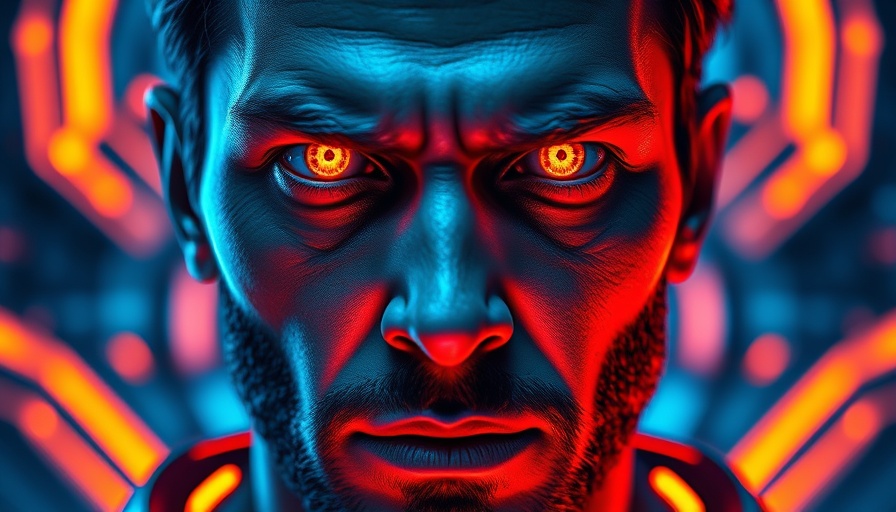 Futuristic gaze representing best cryptos for 100x potential, sci-fi theme.