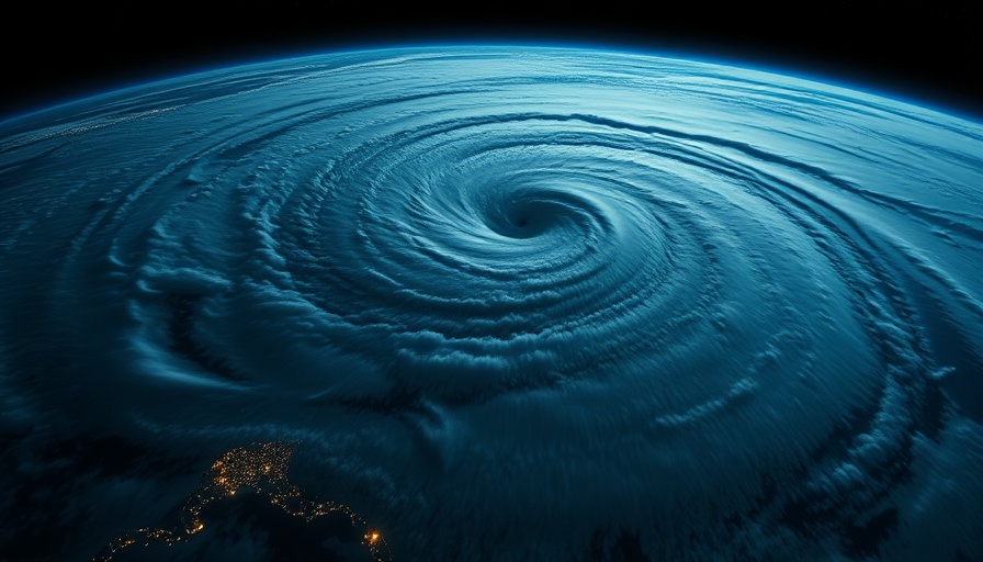 Satellite view of hurricane during 2025 Atlantic Hurricane Season Prediction.