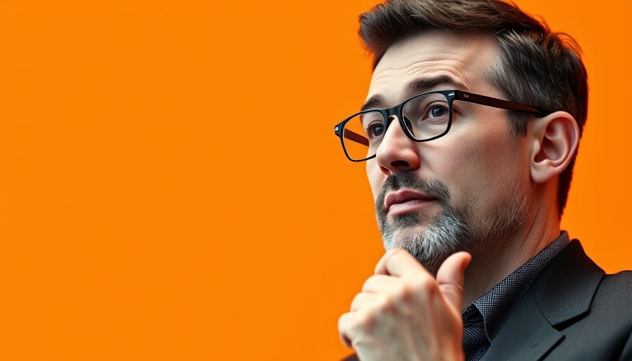 AI agents potential in workforce: Businessman gesturing thoughtfully.