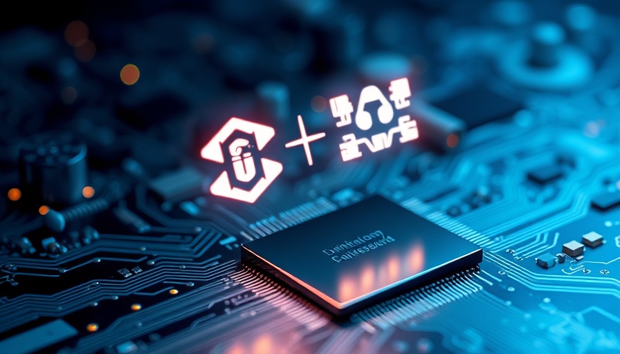 Ruvi AI partnership concept with digital logos on a futuristic circuit board.