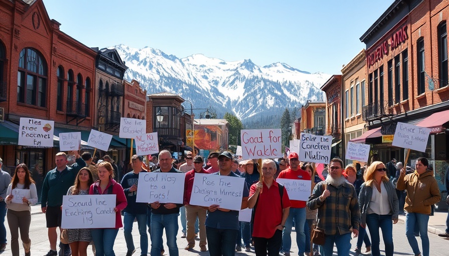 Protesters supporting federal workers amid federal cuts affecting bioscience research.