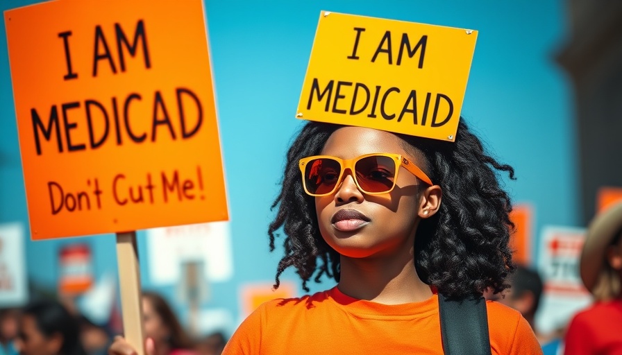 Young adult protesting Medicaid cuts for healthcare access.