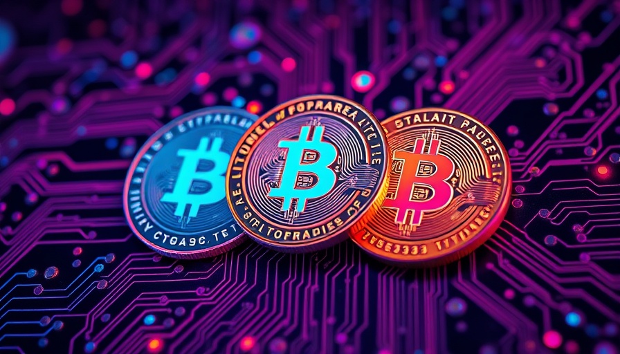 Ruvi AI investment potential depicted with futuristic cryptocurrency tokens.