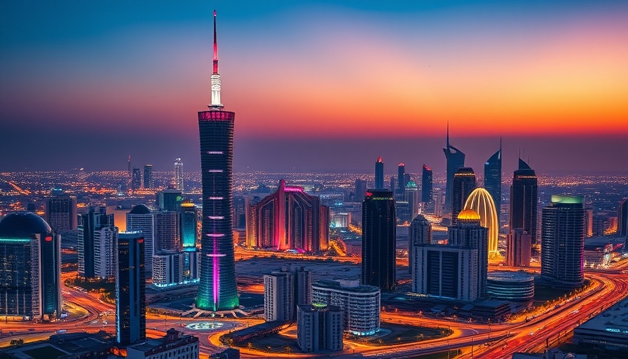 Living and Working in Kuwait: Cityscape with Kuwait Towers at Dusk