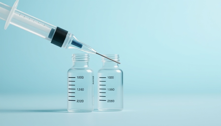 Medical vials with a syringe needle, depicting HIV vaccine research cuts.
